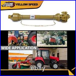 For PTO Shaft PTO Drive Shaft 1-3/8x6 Spline withSlip Clutch Yellow T4 31.5-41