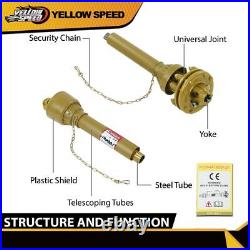 For PTO Shaft PTO Drive Shaft 1-3/8x6 Spline withSlip Clutch Yellow T4 31.5-41