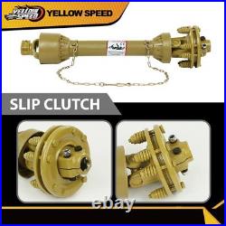 For PTO Shaft PTO Drive Shaft 1-3/8x6 Spline withSlip Clutch Yellow T4 31.5-41