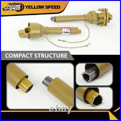 For PTO Shaft PTO Drive Shaft 1-3/8x6 Spline withSlip Clutch Yellow T4 31.5-41