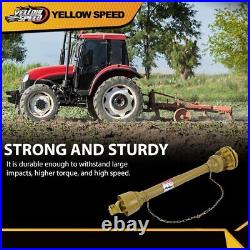For PTO Shaft PTO Drive Shaft 1-3/8x6 Spline withSlip Clutch Yellow T4 31.5-41
