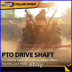 For PTO Shaft PTO Drive Shaft 1-3/8x6 Spline withSlip Clutch Yellow T4 31.5-41