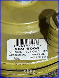 GENUINE Weasler 560-6006 Universal Friction Clutch, 1-3/8 in. X 6-Spline