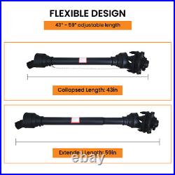 GRANDEMAC PTO Shaft PTO Drive Shaft 1-3/8 6 Spline EndwithSlip Clutch T4 43-59
