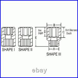 Grey Pneumatic 5100R #5 Spline Drive x 3-1/8 Standard Length Impact Socket