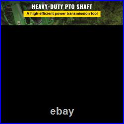 Heavy-Duty PTO Shaft, 1-3/8 PTO Drive Shaft, 6 Spline & Round Implement Ends, S