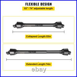 Heavy-Duty PTO Shaft, 1-3/8 PTO Drive Shaft, 6 Spline & Round Implement Ends, S