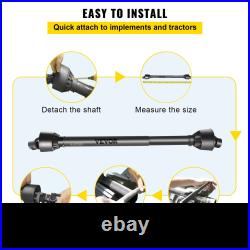Heavy-Duty PTO Shaft, 1-3/8 PTO Drive Shaft, 6 Spline & Round Implement Ends, S