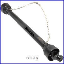 Heavy-Duty PTO Shaft, 1-3/8 PTO Drive Shaft, 6 Spline & Round Implement Ends, S