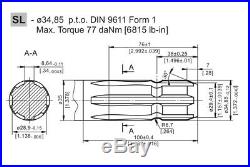 Hydraulic Orbital Motor 100 cc/rev Shaft 6 Splined PTO 34,85 Side Ports G1/2