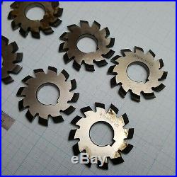 Lighthouse Quality Tools – 8pc HSS Involute Gear Cutter Set, M1, 20° PA, 22mm Diameter