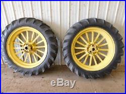 John Deere A Tractor Factory Flat Spokes Rear Rims And Tires 12 Spline 00376