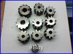 Job lot of small gear cutting hobs for splines most fit Mikron hobbers