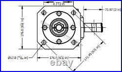 King Kutter 184000 Replacement Gearbox for 4' Mowers 11.93 Ratio, 12 Spline