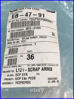 LOT OF 3 AMAT 0015-01495 SPLINE WithNUT, 200/300MM G2 IBC, IECP, 142315