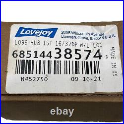 LOVEJOY 68514438574 Spline Bore Jaw Coupling Hub L099 Coupling Size
