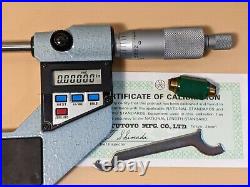 MITUTOYO 1-2 Inch DIGITAL Spline MICROMETER NO 331-712 with CASE & 1 INCH STANDARD