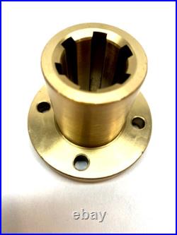 Maedler 64855500 Splined hub with flange, Brass 40mm