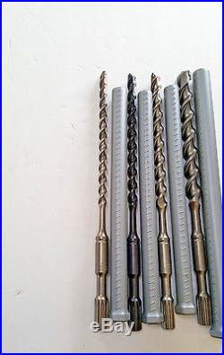 Makita Spline Drive Roto Hammer Bits, 4 Sizes, 1, 3/4, 5/8 & 1/2, Germany, New