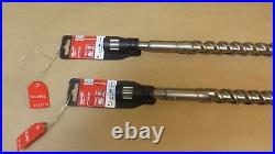Milwaukee 1 x 36 4 Cutter Spline Hammer Drill Bit 40 20 4380