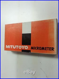 Mitutoyo 111-166 spline type outside micrometer 0-1.0001 vernier vintage