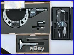 Mitutoyo Digital Blade Micrometer 75-100mm/ 3-4 inches, Depth 25-50mm, Spline 25