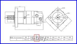 New Cycloidal Hydraulic Motor 6 Spline AGT-BM5-125 For RC72 Brush Cutter Attach
