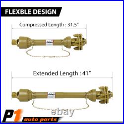 New PTO Shaft PTO Drive Shaft 1-3/8x6 Spline with Slip Clutch T4 31.5-41 Yellow