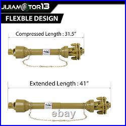 New PTO Shaft PTO Drive Shaft 1-3/8x6 Spline with Slip Clutch T4 31.5-41 Yellow