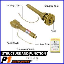 New PTO Shaft PTO Drive Shaft 1-3/8x6 Spline with Slip Clutch T4 31.5-41 Yellow