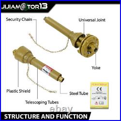 New PTO Shaft PTO Drive Shaft 1-3/8x6 Spline with Slip Clutch T4 31.5-41 Yellow