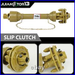 New PTO Shaft PTO Drive Shaft 1-3/8x6 Spline with Slip Clutch T4 31.5-41 Yellow
