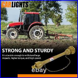 New PTO Shaft PTO Drive Shaft 1-3/8x6 Spline with Slip Clutch T4 31.5-41 Yellow