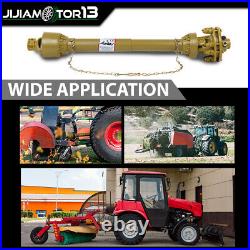 New PTO Shaft PTO Drive Shaft 1-3/8x6 Spline with Slip Clutch T4 31.5-41 Yellow