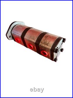 OEM 3 Section Hydraulic Gear Pump Triple Stage Tandem Pump Splined Shaft Heavy E