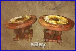 Oliver 70 tractor rear 9 bolt splined hubs set and clamps 70 row crop parts