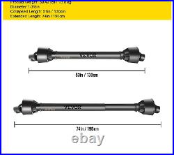 PTO Drive Shaft 1-3/8 6 Spline Ends T5 51-75 For Brush Hog Series 4 Tractor