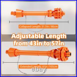 PTO Shaft 1-3/8 Drive 6 Spline Both Ends Driveline Shaft With Slip Clutch Mower