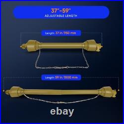 PTO Shaft 37-59 1-3/8 6 Spline Both Ends Series 4 No Slip Clutch Yellow