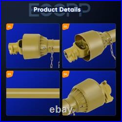 PTO Shaft 37-59 1-3/8 6 Spline Both Ends Series 4 No Slip Clutch Yellow