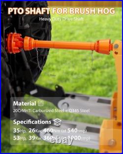 PTO Shaft PTO Drive Shaft 1-3/8 x 6 Spline Ends 43-57 for Brush Hog Shaft