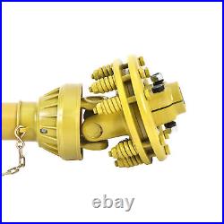 PTO Shaft PTO Drive Shaft 1-3/8 x 6 Spline with Slip Clutch Yellow 31.5-41 New