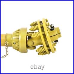 PTO Shaft PTO Drive Shaft 1-3/8 x 6 Spline with Slip Clutch Yellow 31.5-41 New