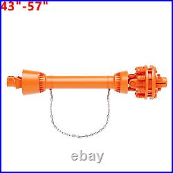 PTO Shaft PTO Drive Shaft 1-3/8x6 Spline withSlip Clutch Orange 43-57 US