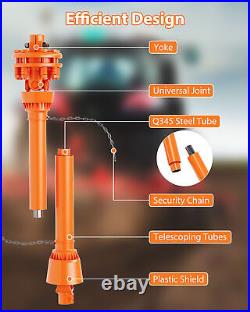 PTO Shaft PTO Drive Shaft 1-3/8x6 Spline withSlip Clutch Orange 43-57 US