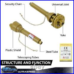 PTO Shaft PTO Drive Shaft 1-3/8x6 Spline withSlip Clutch Yellow 31.5-41