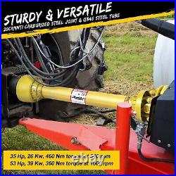 PTO Shaft PTO Drive Shaft 1-3/8x6 Spline withSlip Clutch Yellow 43-57 US