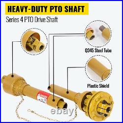 PTO Shaft PTO Drive Shaft 1-3/8x6 Spline withSlip Clutch Yellow T4 31.5-41