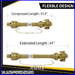 PTO Shaft PTO Drive Shaft 1-3/8x6 Spline with Slip Clutch T4 31.5-41 Yellow New