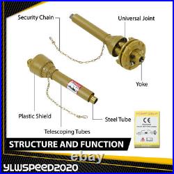 PTO Shaft PTO Drive Shaft 1-3/8x6 Spline with Slip Clutch T4 31.5-41 Yellow New